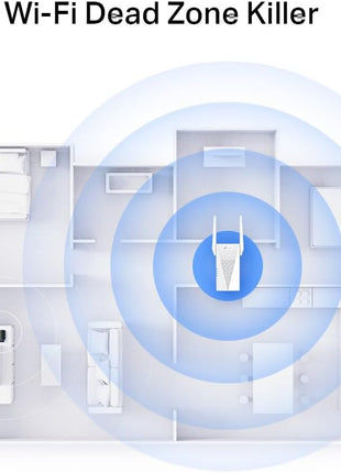 TP-Link AX3000 WiFi 6 Range Extender | PCMag Editor's Choice | Dual-Band Wireless Repeater w/Ethernet Port | Up to 2400 Sq. Ft., 64 Devices | Internet Signal Booster | APP Setup | EasyMesh (RE715X)