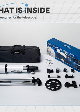 Telescope 80mm Aperture 600mm - Astronomical Portable Refracting Telescopes Fully Multi-Coated High Transmission Coatings AZ Mount with Tripod Phone Adapter, Wireless Control, Carrying Bag.