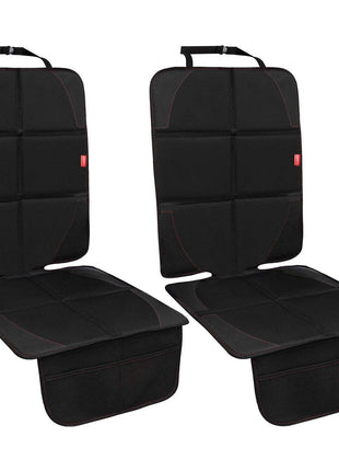 MORROLS Car Seat Protector, 2 Pack Carseat Protector with Thick Padding, Baby/Pets for Child Car Seat-Mesh Pockets-Waterproof-Universal Size(Black)