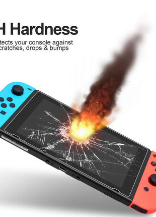 daydayup [3 Pack] Tempered Glass Screen Protector Compatible with Nintendo switch - Transparent HD Clear Anti-Scratch Screen Protector Skin Set for Nintendo Switch