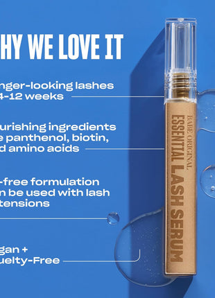 Babe Original Lash Serum - Fuller & Longer Looking Eyelashes, Advanced Lash Enhancing Treatment for Natural Lashes, Extensions & Eyebrows, Vegan & Cruelty-Free