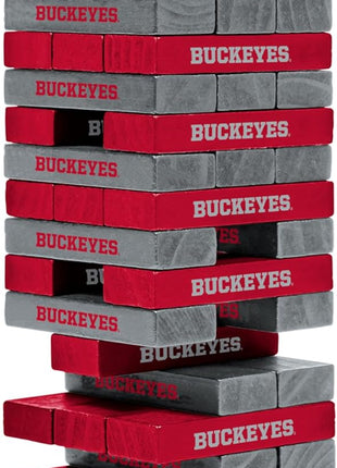 Wild Sports NCAA Pro Football Tabletop Stackers Block Game for College Football Fan, Dorm Game, Tailgate