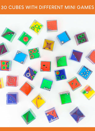 BONNYCO Brain Teaser Puzzles Cubes Kids Party Favors Pack 30. Pinata Goodie Bags Stuffers for Kids 3-5 4-8, Return Gifts for Birthday Party. Mini Puzzle Games, Classroom Prizes, Rewards Stocking