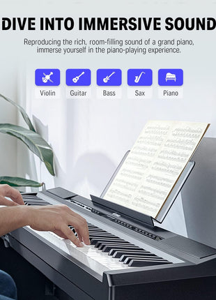 Donner DEP 20 Beginner Digital Piano 88 Key Full Size Weighted Keyboard, Portable Electric Piano with Sustain Pedal, Power Supply