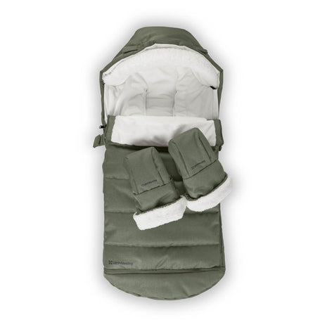UPPAbaby Cozy V2 Bundle, Includes CozyGanoosh 2-in-1 Seasonal Footmuff and CozyHandmuff, Easily Attaches to Stroller, Ultra-Plush Zip-Out Liner, Weather-Repellent - Evelyn (Meadow Green)