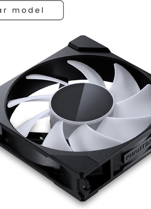 Phanteks M25-120 Gen2, 120mm ARGB High Performance Cooling Fan, Daisy-Chain Unified Fan Frame, Infinity Mirror hub, Single Cable Connection, Black