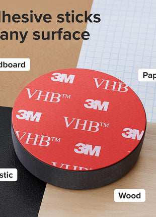 Strong Ceramic Round Magnets With Adhesive Backing (0.7x0.12 inch/18x3mm, 100 pcs) - Heavy Duty Sticky Magnets, Non-Corrosive, Versatile For Home, Office, Workshop, Whiteboard, Fridge And Hobby Use