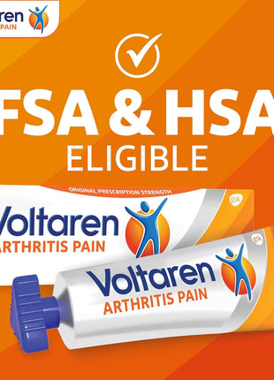 Voltaren Arthritis Pain Gel for Powerful Topical Arthritis Pain Relief with Diclofenac   NEW Easy Open Cap   100 g x 2