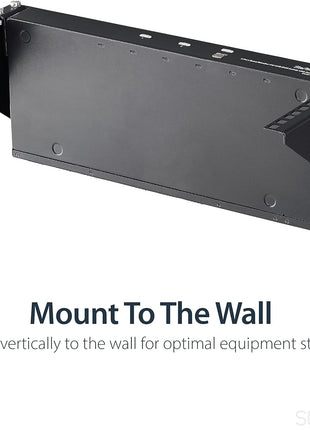 StarTech.com 4U Wall Mount Patch Panel Bracket - 19 inch Steel Vertical Mounting Rack for Network and Data Equipment, TAA (RK419WALLV)