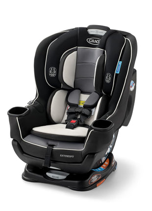 Graco Extend2Fit Convertible Car Seat, Rear and Forward Facing Car Seat with Adjustable Extension Panel for Extra Legroom, Great Gift for Baby Shower or Baby Registry, Gotham