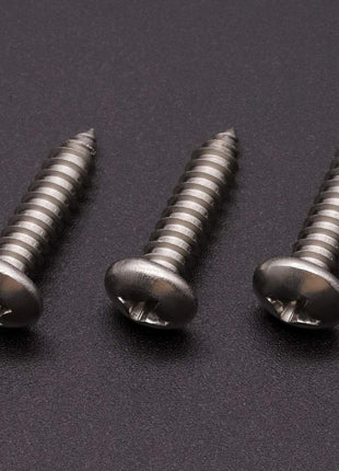 #10 x 3/4 inch (100 Pack) Stainless Steel Phillips Pan Head Wood Screws, Stainless Steel 304 (18-8), Pan Head Sheet Metal Screws Self Tapping for Wood