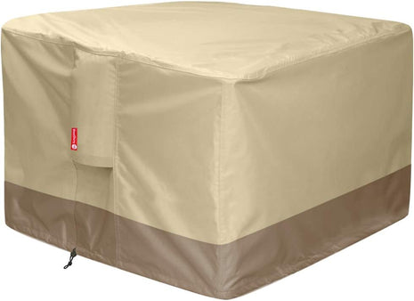SheeChung Gas Fire Pit Cover Square - 600D Heavy Duty Patio Outdoor Fire Pit Table Cover with PVC Coating,100% Waterproof,Air Vents,Fits for 29/30/31/32 inch Fire Pit/Table Cover (32 inchL x 32 inchW x 24 inchH)
