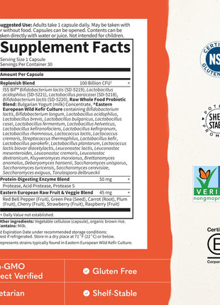 Garden of Life Raw Probiotics for Women and Men with Digestive Enzymes, 100 Billion CFU, Clinically Studied Strains, Shelf Stable, 30 Capsules