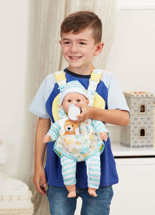 Melissa & Doug Mine to Love Carrier Play Set for Baby Dolls with Toy Bear, Bottle, Rattle, Activity Card