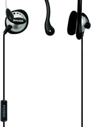 Koss KSC22I Ultra Lightweight Sport Ear-Clip Headphones, Black/Silver