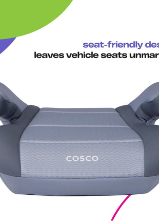 Cosco Topside Backless Booster Car Seat, Lightweight Booster Seats for Cars 40-100 lbs, Backless Booster Seat for Car, Leo
