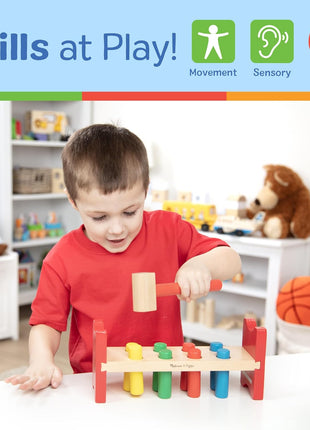 Melissa and Doug MD496 Pound-a-Peg Classic Toy Set (10 Pieces)