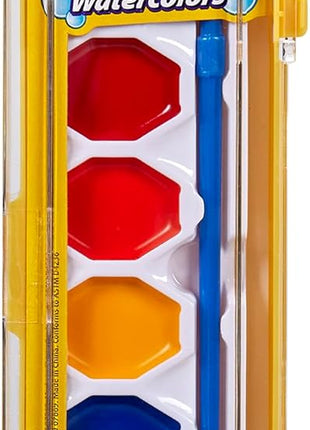 Cra-Z-art Washable Watercolors with Brush, 8 Colors, 1 Tray (10651)