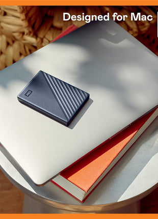 WD 6TB My Passport for Mac, Navy, Portable External Hard Drive with Backup Software and Password Protection, USB 3.1/USB 3.0 Compatible - WDBK6C0060BBL-WESN