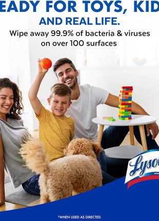 Lysol Disinfecting Wipes, Multi-Surface Cleaner, Lemon, 80 ct. | All Purpose Cleaner, Sanitizing, Deodorizing, Apartment Essentials, Back To School Cleaning Supplies, Kitchen & Bathroom Wipe