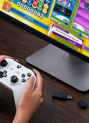 8BitDo Wireless USB Adapter 2 for Switch/Switch 2, Windows PC, Mac & Raspberry Pi, Compatible with Xbox Series X & S Controller, Xbox One Bluetooth Controller, Switch Pro and PS5 Controller (Brown)