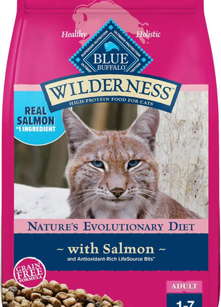 Blue Buffalo Wilderness Natural Adult Dry Cat Food, High-Protein and Grain-Free Diet, Supports Healthy Muscle Development and a Healthy Immune System, Chicken, 12-lb. Bag