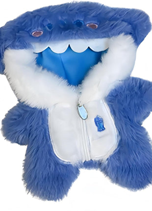 Clothes for labubu Dolls - Cute Shark Outfit for 6.7 Inch (17cm) 1-Piece Marine-Themed Costume Accessory, Friends (Doll Not Included) - Perfect for Collectors and Dress-Up (No Doll) (Blue)