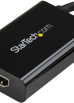 StarTech.com USB C to HDMI 2.0 Adapter with Power Delivery - 4K 60Hz USB Type-C to HDMI Display Video Converter - 60W PD Pass-Through Charging Port - Thunderbolt 3 Compatible - Black (CDP2HDUCP)