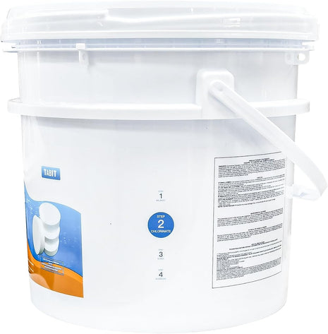 Chlorine Tablets 3 inch 25 Pounds, TABIT Swimming Pool Long Lasting Chlorinating Tablets, Slow Dissolving, Tri-Chlor for Swim Pool, Hot Tubs, Spa