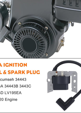 Hipa 34443D Solid State Ignition Coil for Tecumseh 34443 34443A 34443B 34443C LV195EA LEV120 LV195XA 1a138-42-12 1a138-28-7 1a138-52-12