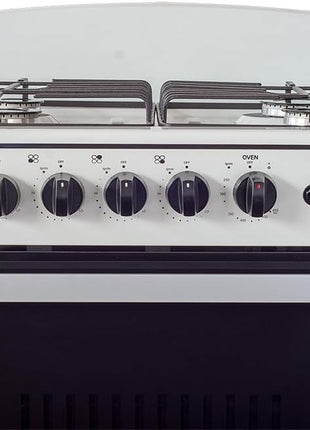 MC - 30" White B Gas Space Saver Range with 4.0 CFT Oven Capacity - Italian SABAF Sealed Burners, 2 Ultra-Fast, 2 Fast – Easy to Clean, Iron Grates, Cool Knobs - L 21" W 30" H 41"
