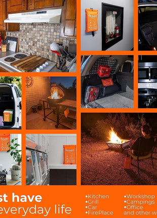 Supa Ant Fire Blanket -Certified 1500F Extra Thick, Glow in The Dark Fireproof Emergency Supplies. 500gsm, 0.5mm Thick Wearable Fire Blankets for Home. Emergency Blanket with Cape and Hood 70"x55"