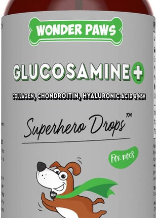 Liquid Glucosamine Drops Plus Milk Thistle Drops - for Dog Joint Health, Mobility Support, Liver, Detox & Overall Wellness – Liquid Glucosamine 16 Ounces - Milk Thistle 2 Ounces