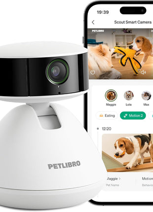 PETLIBRO AI Dog Camera Pet Camera Indoor with Phone App [Multi-Pet Recognition, Daily Activity Analysis & Smart Summaries] Cat Cam 360° View, 1080P Dog Cam Night Vision, 2-Way Audio Home Camera WiFi
