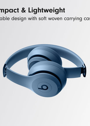 Beats Solo 4 - Wireless On-Ear Bluetooth Headphones, Up to 50-Hour Battery Life, Ultra-Lightweight Comfort, Powerful and Balanced Sound, Apple & Android Compatible - Slate Blue