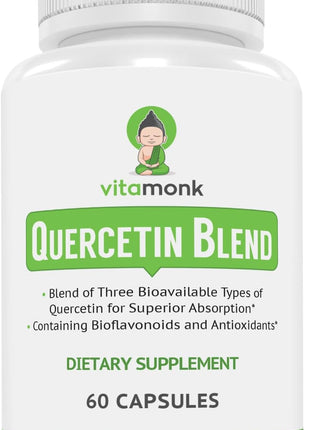 VitaMonk Quercetin Complex + Organic Matcha Capsules Bundle ・Immune, Antioxidant & Energy Support ・Quercetin 500 mg per Serving (2 Capsules) with Bromelain, L-Theanine & Catechins