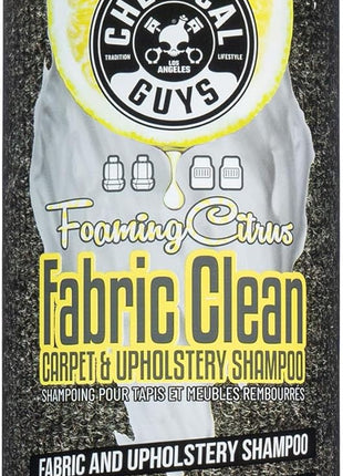Chemical Guys Foaming Citrus Fabric Clean Carpet & Upholstery Cleaner (Car Carpets, Seats & Floor Mats), Safe for Cars, Home, Office, & More, Extra Large Size 32 fl oz, Citrus Scent - CWS20332