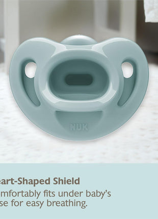 NUK Timeless Comfy Pacifier | 100% Silicone, One-Piece Design | BPA-Free, Gentle on Baby's Skin | 5-Pack, for 0-6M