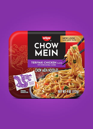 Nissin Chow Mein Noodles, Teriyaki Chicken, 4 Ounce (Pack of 8)