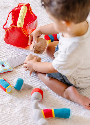 Melissa & Doug Toolbox Fill and Spill Toddler Toy with Vibrating Drill (9 pcs)