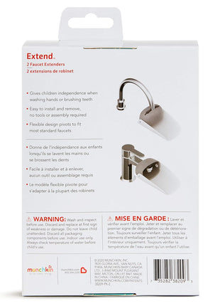 Munchkin® ExtendTM Faucet Extender, 2 Count (Pack of 1)
