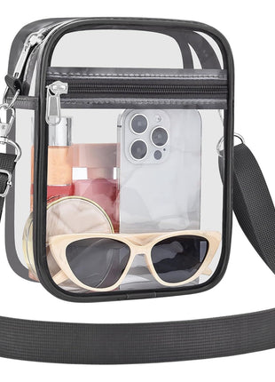 USPECLARE Clear Purse Stadium Transparent Messenger Bag Stadium Approved for Men and Women Clear CrossBody Bag