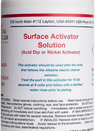 32 oz/1 Liter - Surface Activator Solution - (Activator for Nickel, Copper, Brass, & Silver)
