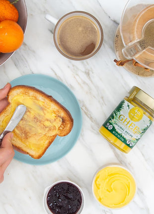 4th & Heart Original Grass-Fed Ghee, Clarified Butter, 1:1 Butter Substitute, Pasture-Raised, Lactose & Casein Free, 9 oz