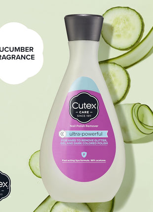 Cutex Gel Nail Polish Remover, Ultra-Powerful & Removes Glitter and Dark Colored Paints, Paraben Free, 6.76 Fl Oz