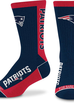 For Bare Feet NFL Unisex Kids Nfl Mvp Crew Sock Youth