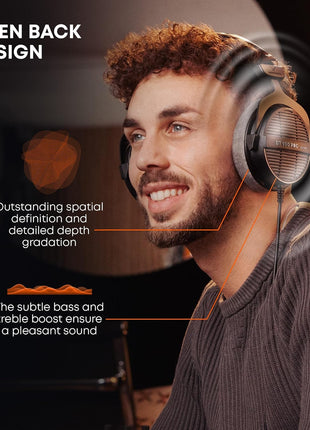 beyerdynamic DT 990 Pro 250 ohm Over Ear Studio Headphones For Mixing, Mastering, and Editing