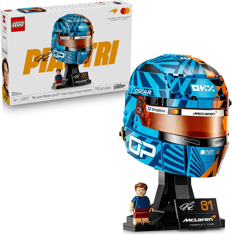 LEGO Editions McLaren MasterCard F1 Team Oscar Piastri Helmet - Building Set for Teens, Ages 14+ - F1 Bedroom, Office or Shelf Decor for Fans - Gift for Teenage Boys & Girls - 43017
