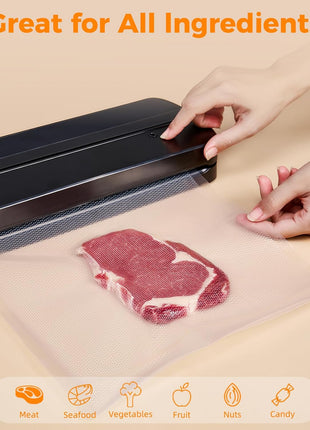 Wevac Vacuum Sealer Bags for Food 11x50 2 Rolls, Fit Food Saver Machines | Sous vide, Freezer Safe, BPA-free, Commercial Grade, Heavy Duty Vacuum Sael Bags for All Sealer Machines, Meal Prep Meat Fish