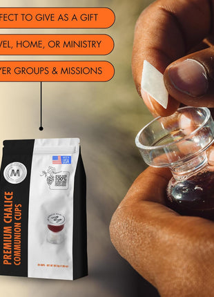 The Miracle Meal Pre-Filled Premium Chalice Cup - Travel Pack - Bag of 25 with Wafer and 100% Concord Grape Juice